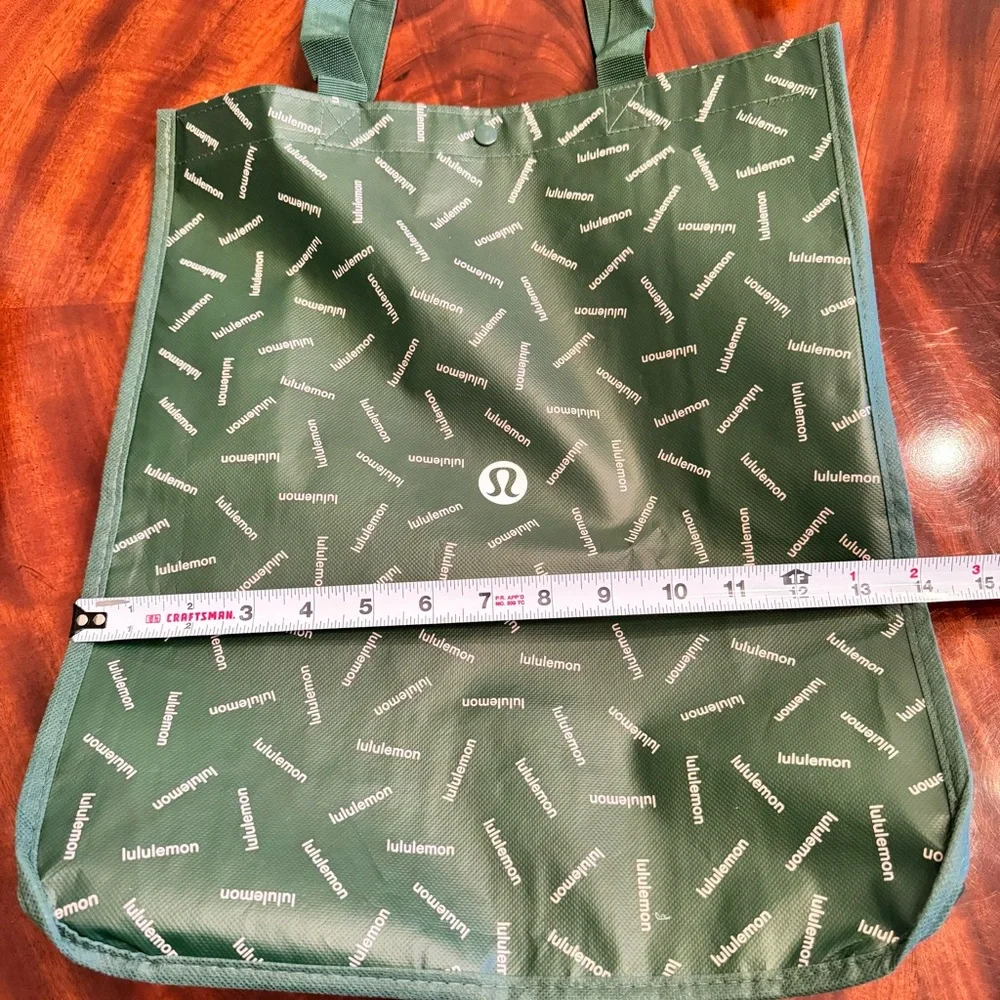 New Lululemon Large Reusable Shopping Tote Rainforest Green